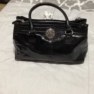 Giani Bernini Black Satchel with Silver Accent
